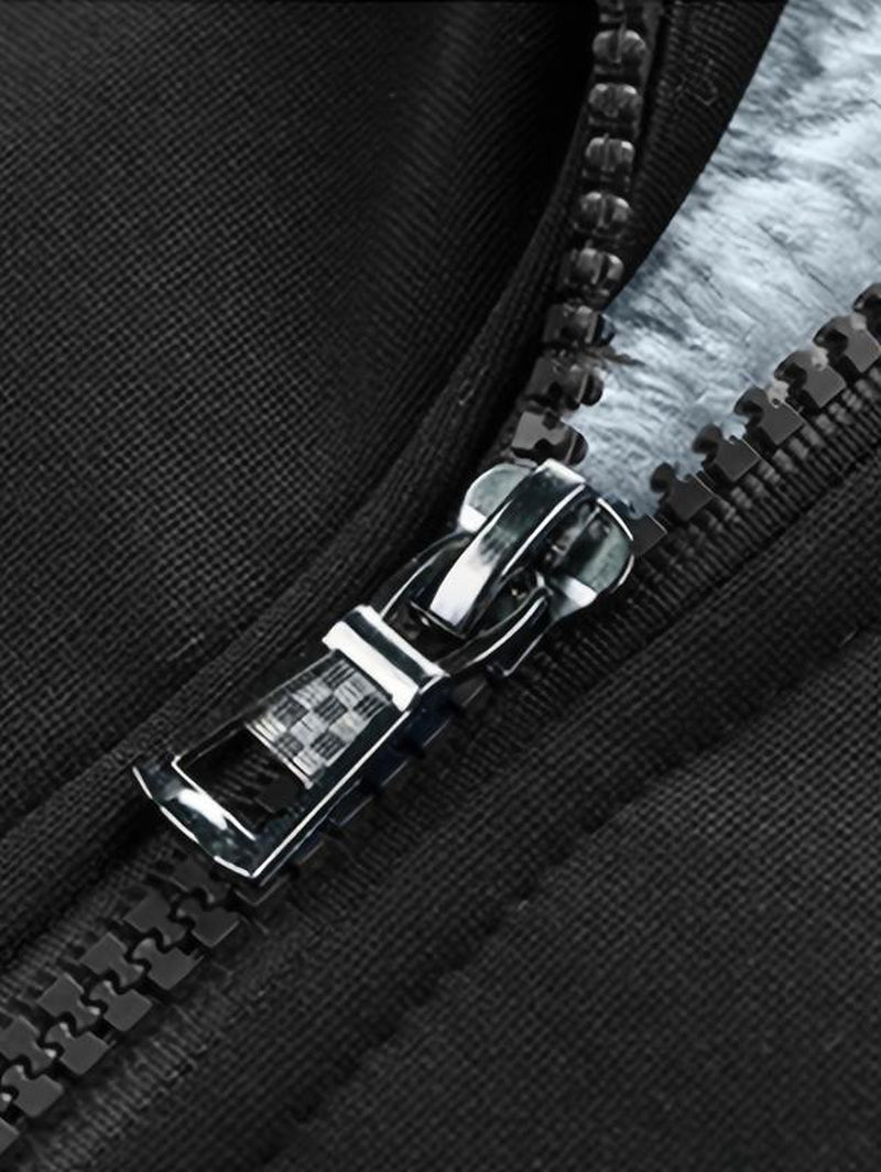 Men'S Winter Thick Warm Hooded Sweatshirt and Pants Two-Piece Casual Set