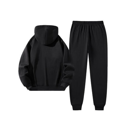 Men'S Paris Letter Printed Hoodie and Drawstring Sweatpants Set, Menswear, Casual Athletic Long Sleeve Hooded Jacket & Trousers for Fall & Winter, Men'S Clothing for Daily Wear, Sportswear Indoor Outdoor, Tracksuit, Athleisure Summer Clothes