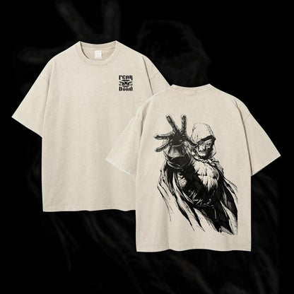 Dr.Doom "The Masked Tyrant" MCU Edition Double Printed Oversize Lightweight Acid Washed Tee TV Series Graphic Design Top Cotton Streetwear Comic Superheroes T-Shirt Clothes Menswear Womenswear